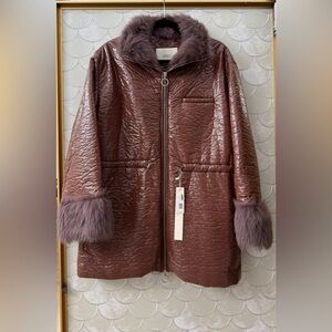 Sally LaPointe Chocolate Puffer Coat